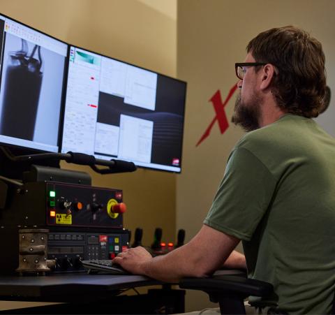 Man working on a computer