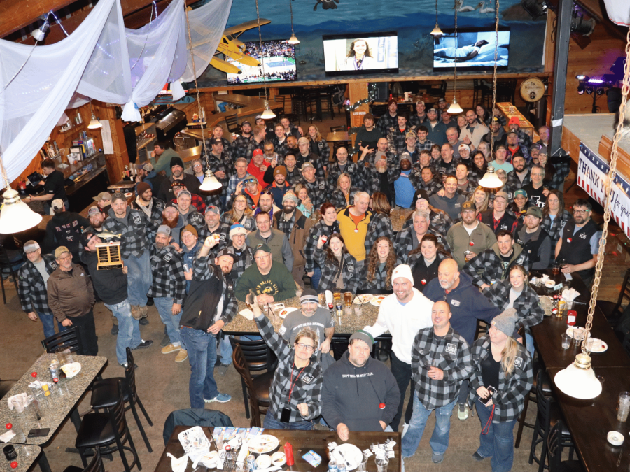 group photo at fishing trip